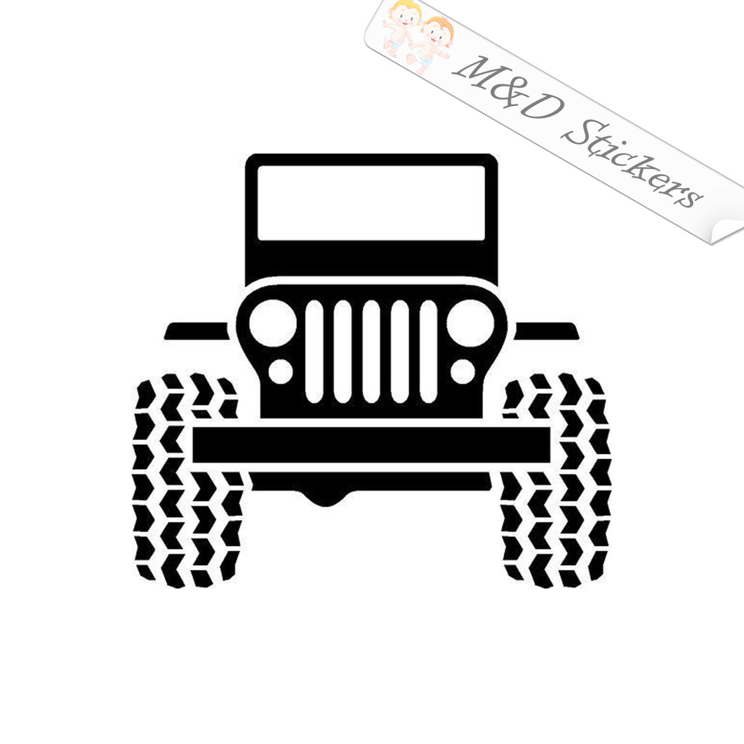 2x Jeep Vinyl Decal Sticker Different colors & size for Cars/Bikes/Windows
