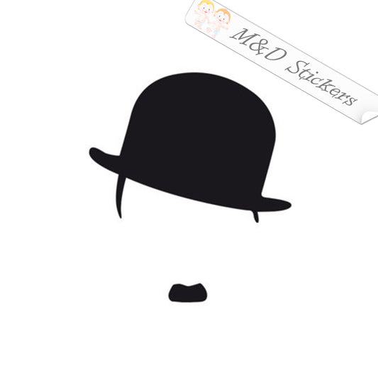 2x Charlie Chaplin Vinyl Decal Sticker Different colors & size for Cars/Bikes/Windows