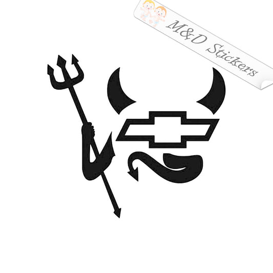 Chevrolet Devil Logo (4.5" - 30") Vinyl Decal in Different colors & size for Cars/Bikes/Windows