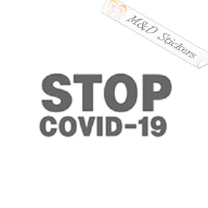 Stop COVID-19 (4.5" - 30") Vinyl Decal in Different colors & size for Cars/Bikes/Windows