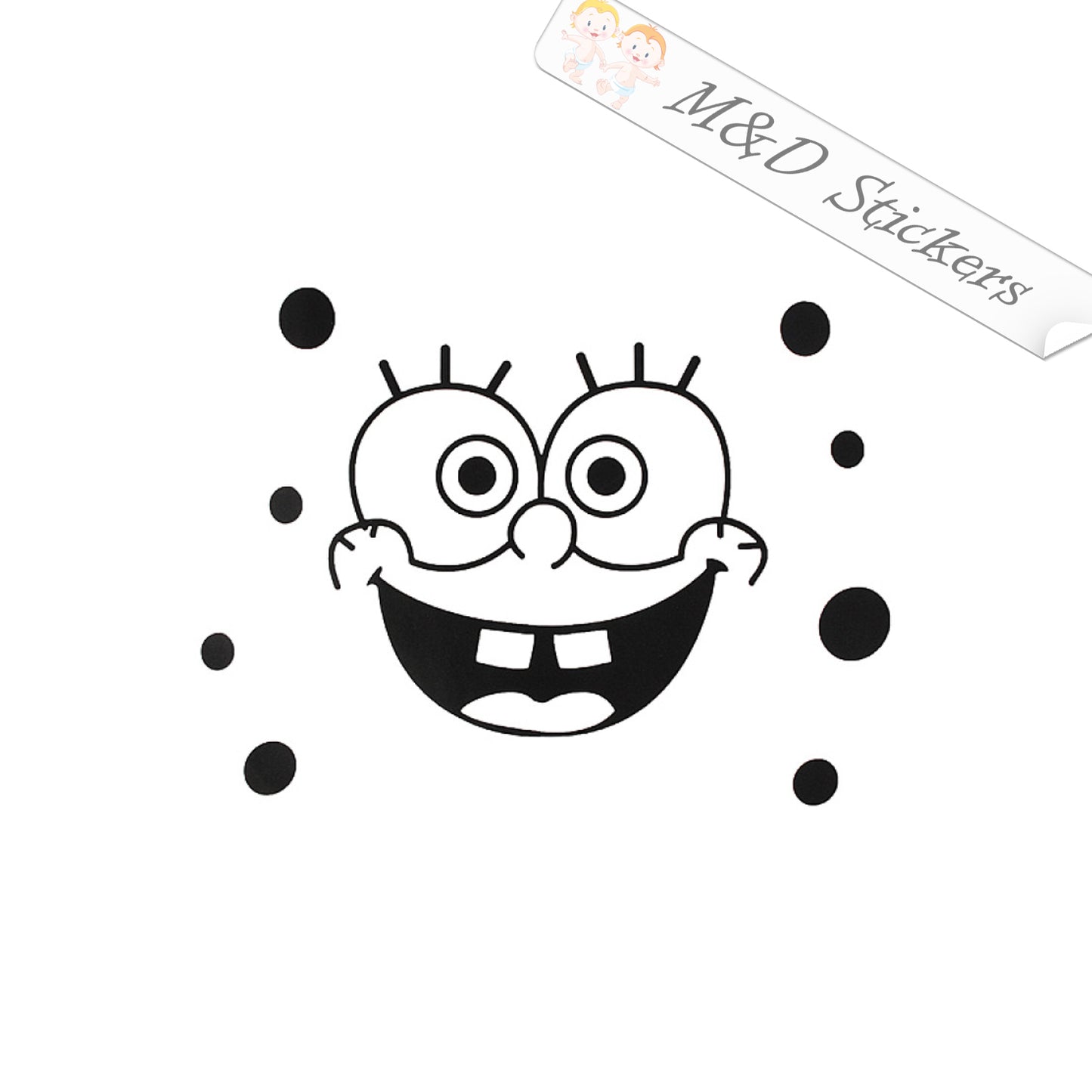 2x Spongebob Square Pants Vinyl Decal Sticker Different colors & size for Cars/Bikes/Windows