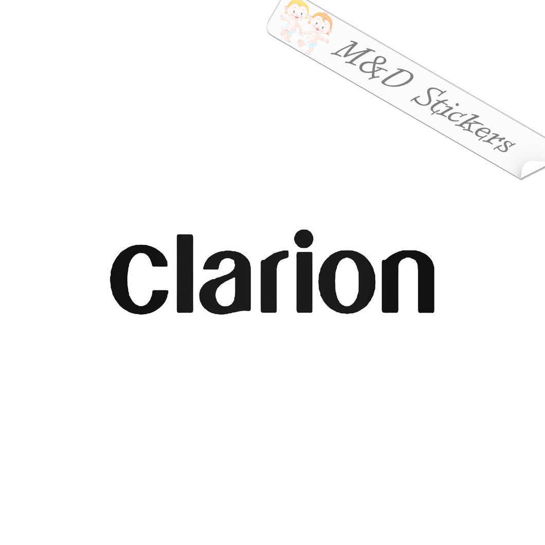 2x Clarion Vinyl Decal Sticker Different colors & size for Cars/Bikes/Windows