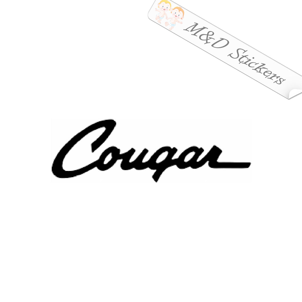 2x Mercury Cougar script Vinyl Decal Sticker Different colors & size for Cars/Bikes/Windows