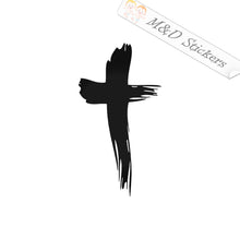 2x Christian Cross Vinyl Decal Sticker Different colors & size for Cars/Bikes/Windows