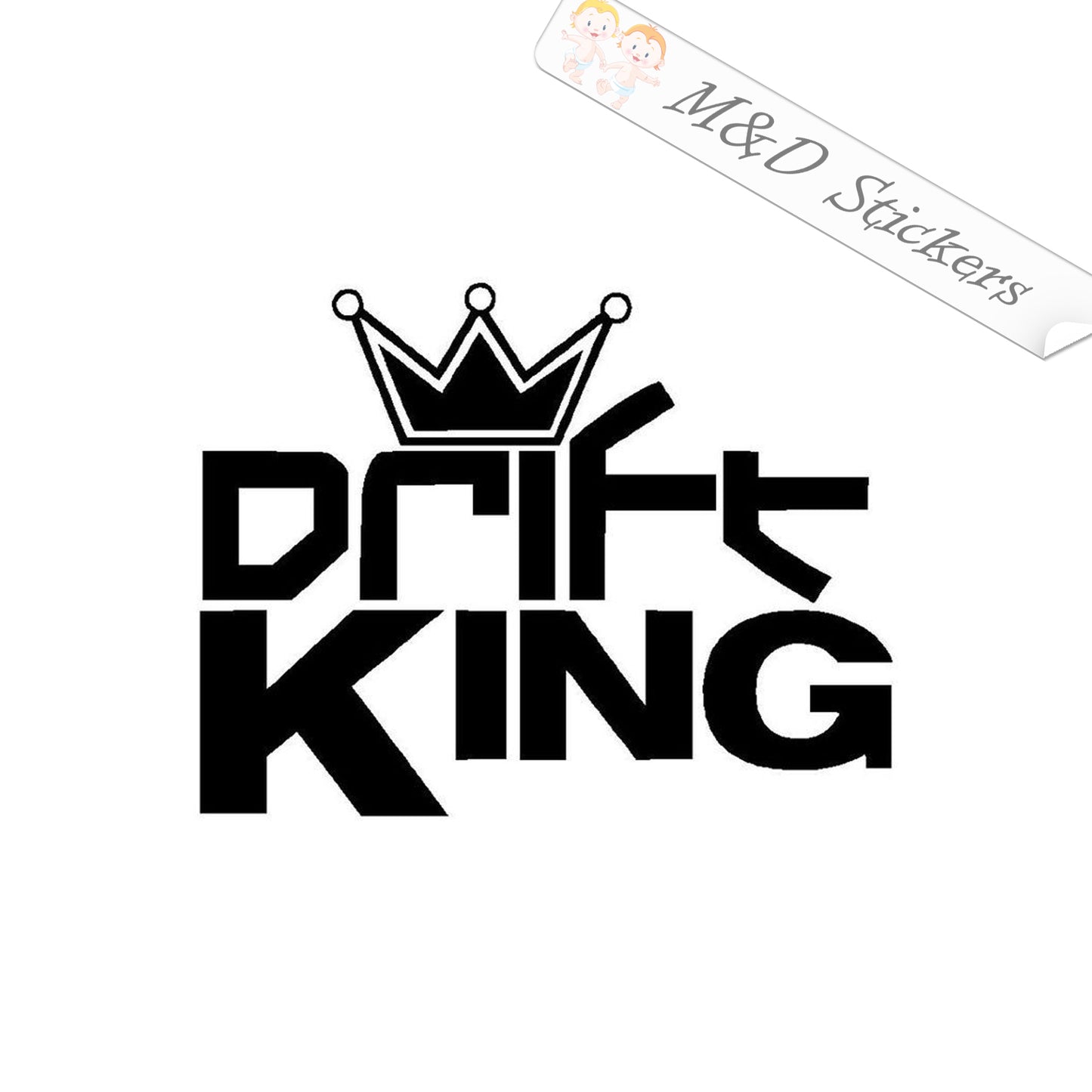 2x Drift King Vinyl Decal Sticker Different colors & size for Cars/Bikes/Windows