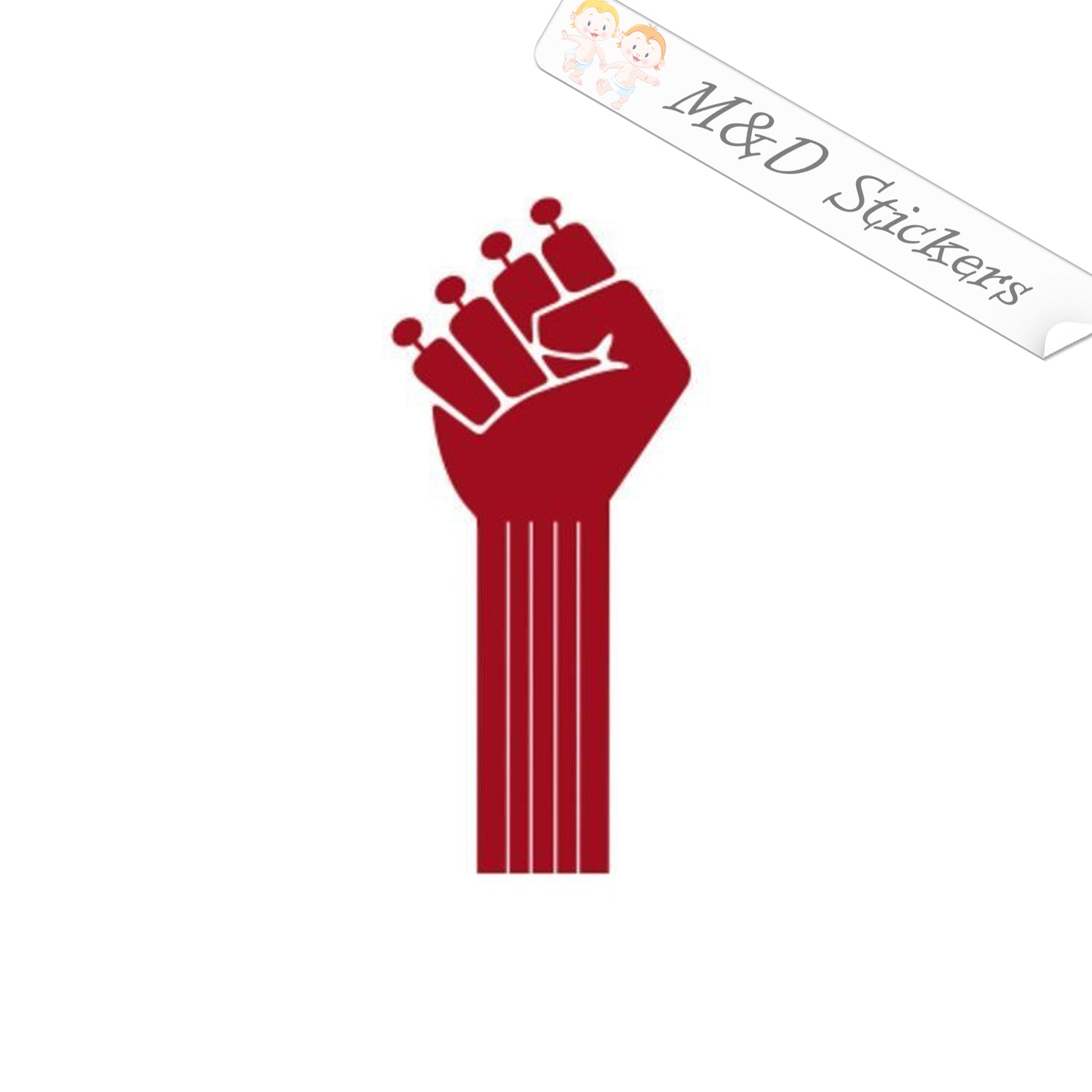 2x Bass Guitar Raised Fist Vinyl Decal Sticker Different colors & size for Cars/Bikes/Windows