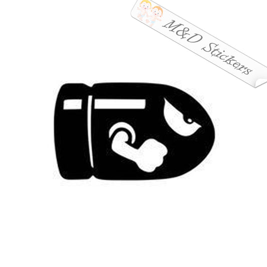 2x Super Mario Bullet Video Game Vinyl Decal Sticker Different colors & size for Cars/Bikes/Windows