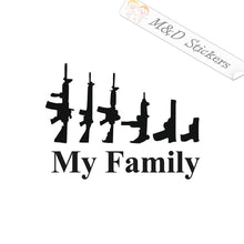 2x My guns family Vinyl Decal Sticker Different colors & size for Cars/Bikes/Windows