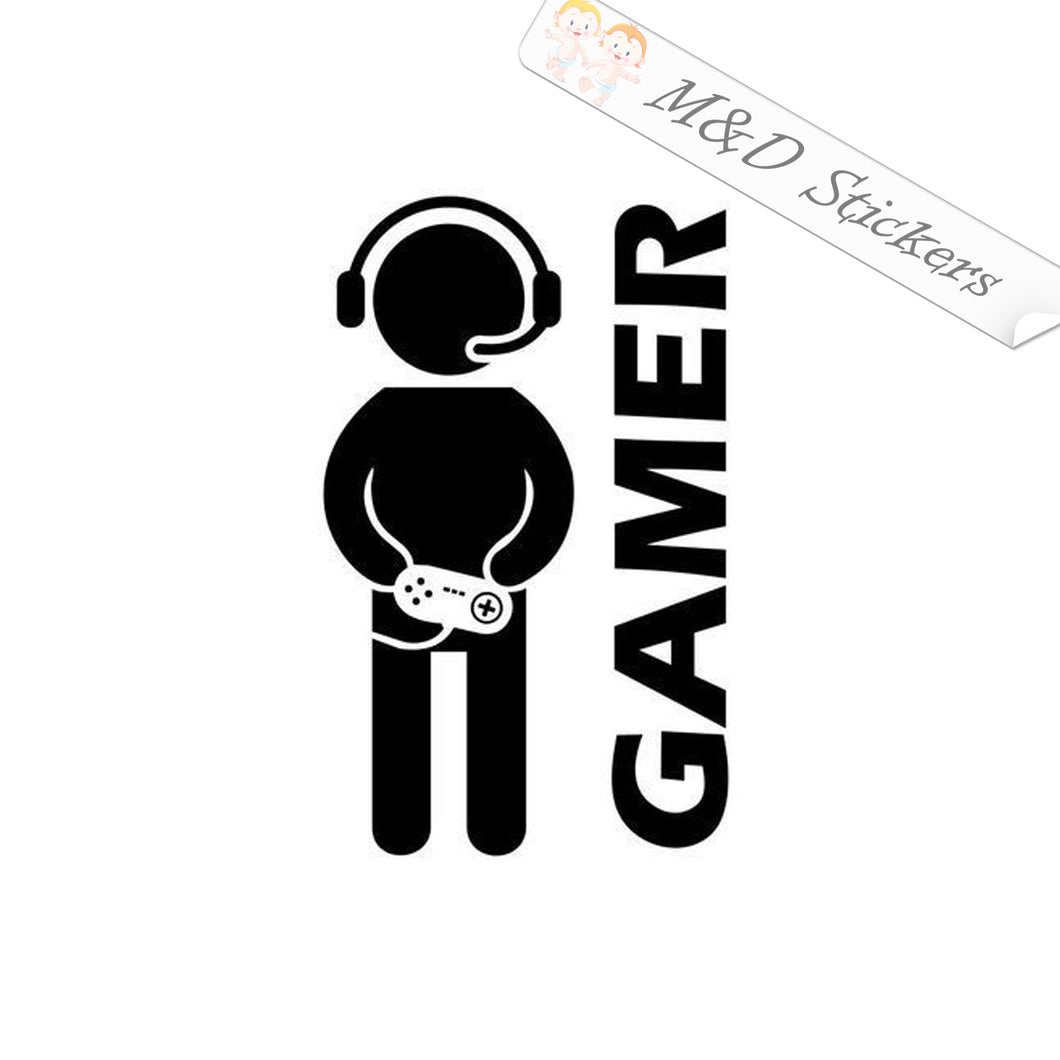2x Gamer Vinyl Decal Sticker Different colors & size for Cars/Bikes/Windows