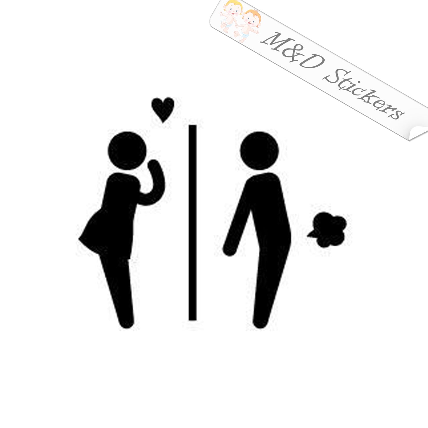 2x Toilet restroom funny sign Vinyl Decal Sticker Different colors & size for Cars/Bikes/Windows