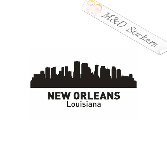 2x American New Orleans City Skyline Vinyl Decal Sticker Different colors & size for Cars/Bikes/Windows