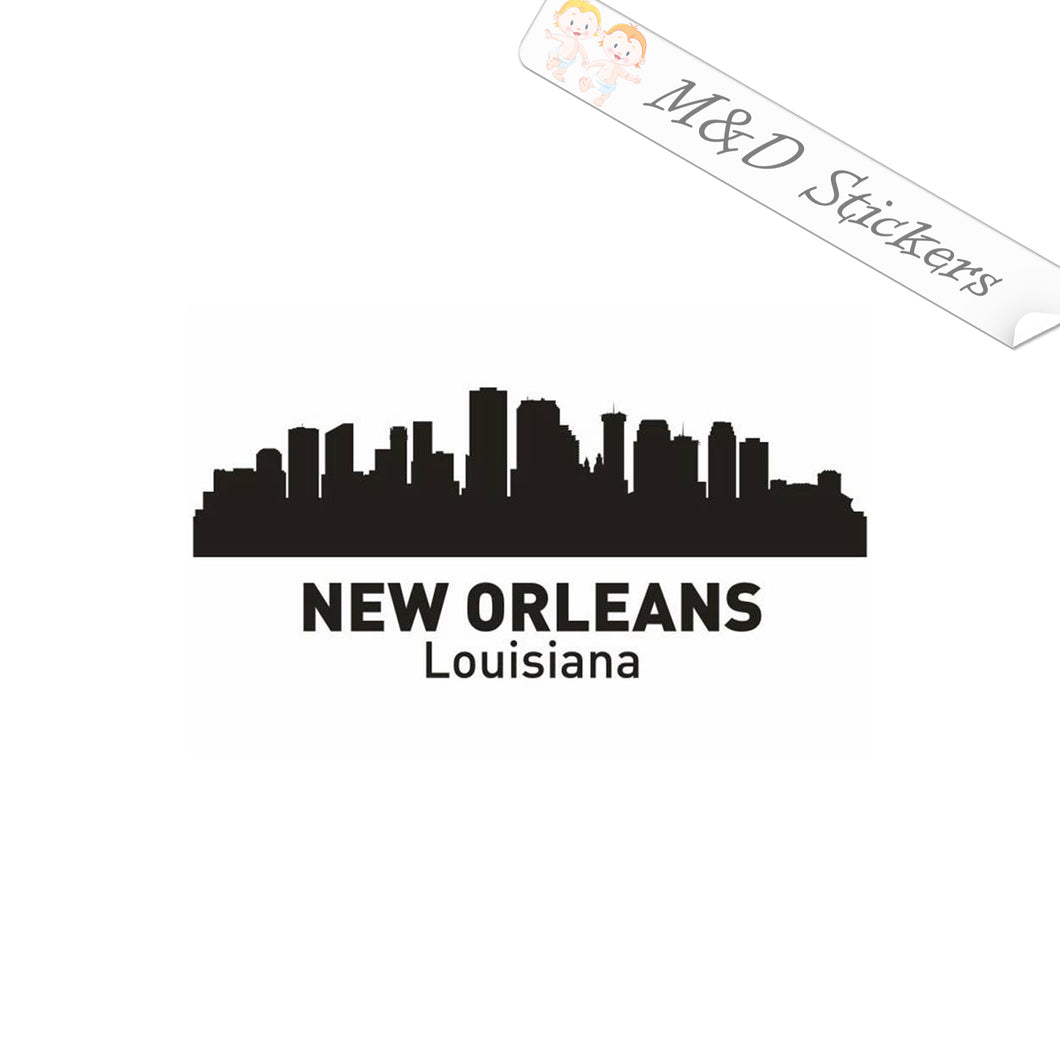 2x American New Orleans City Skyline Vinyl Decal Sticker Different colors & size for Cars/Bikes/Windows