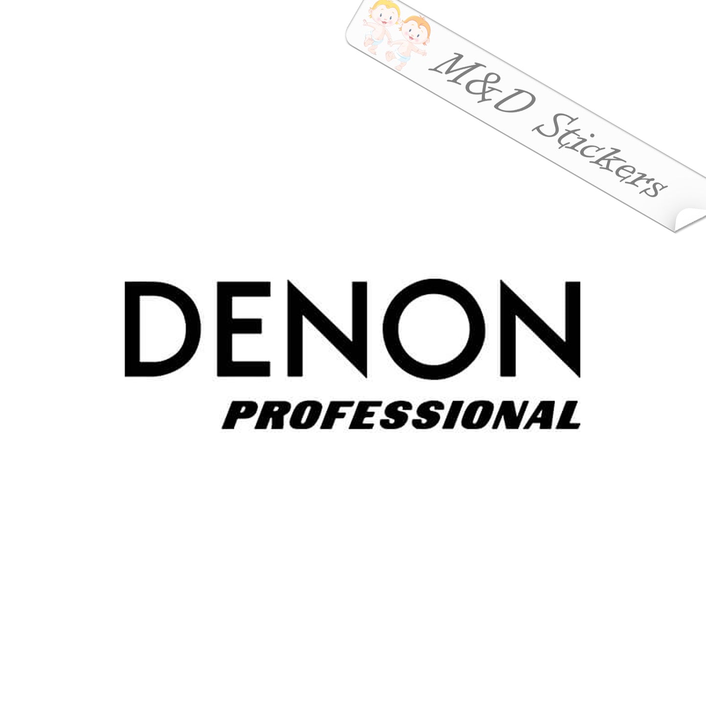 2x Denon Professional Vinyl Decal Sticker Different colors & size for Cars/Bikes/Windows