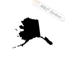 2x Alaska State Shape Vinyl Decal Sticker Different colors & size for Cars/Bikes/Windows