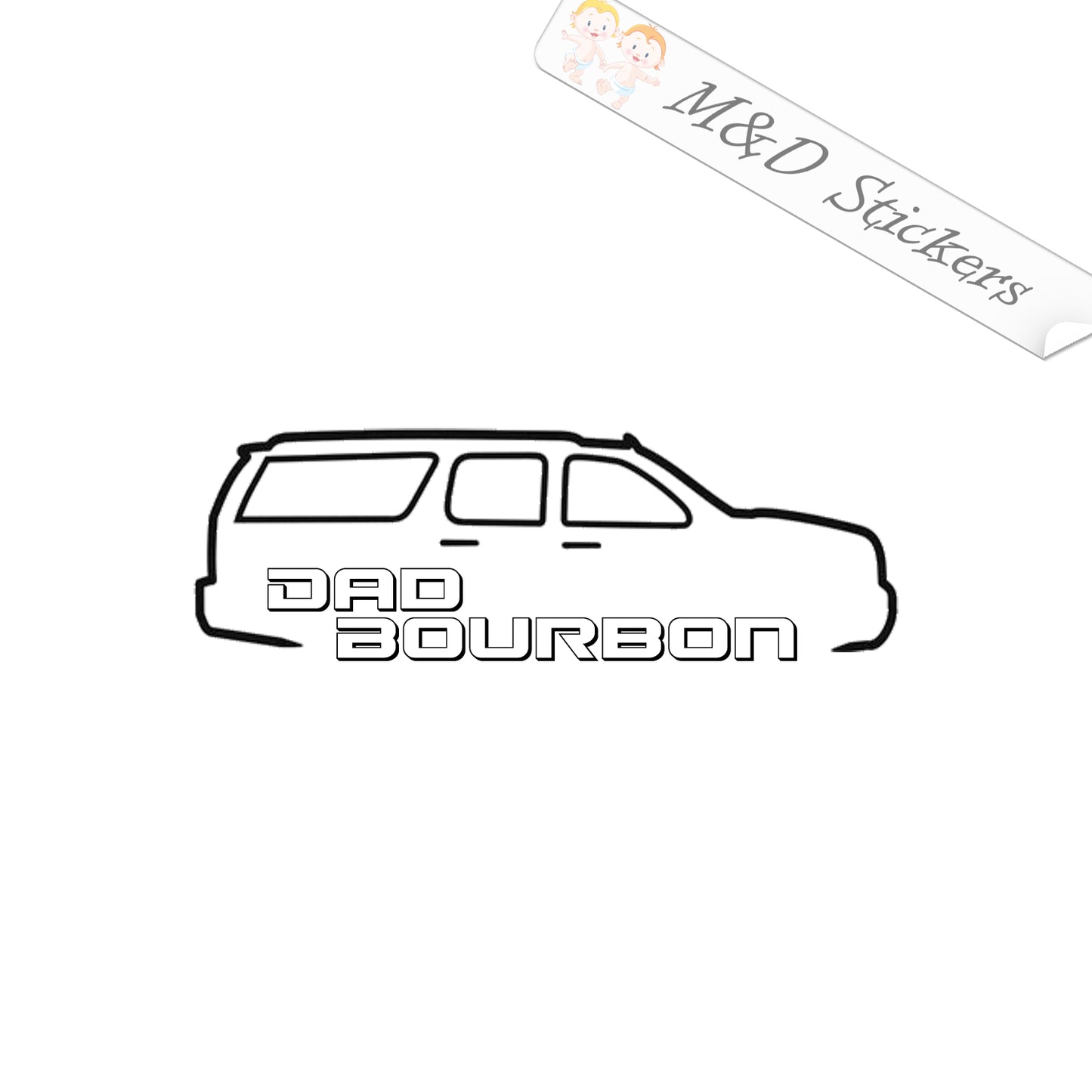 2x Chevrolet Suburban Dad Bourbon Vinyl Decal Sticker Different colors & size for Cars/Bikes/Windows