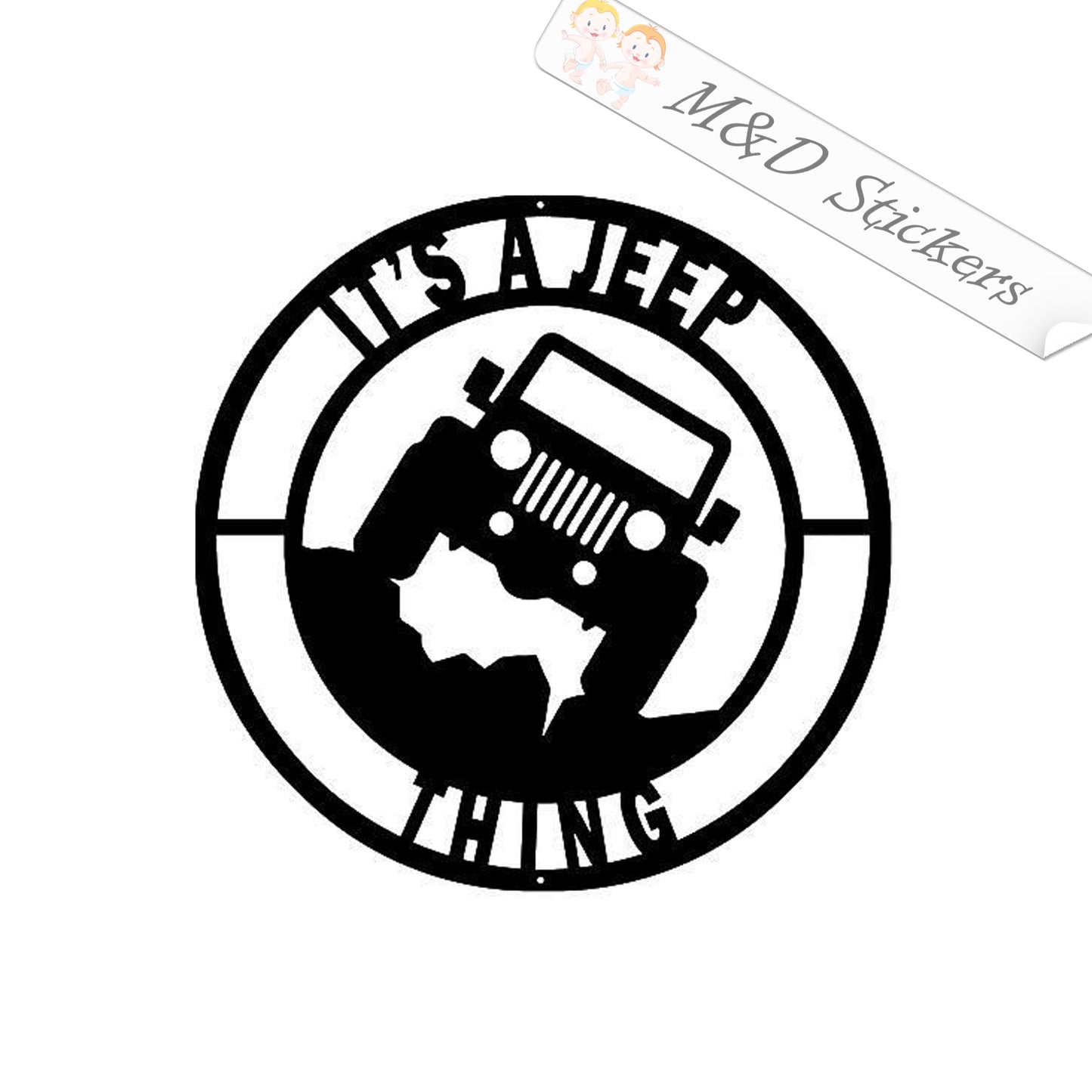 2x It's a Jeep Thing Vinyl Decal Sticker Different colors & size for Cars/Bikes/Windows