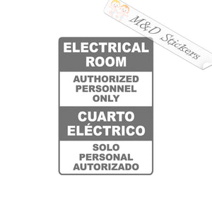 Electrical room sign (4.5" - 30") Vinyl Decal in Different colors & size for Cars/Bikes/Windows