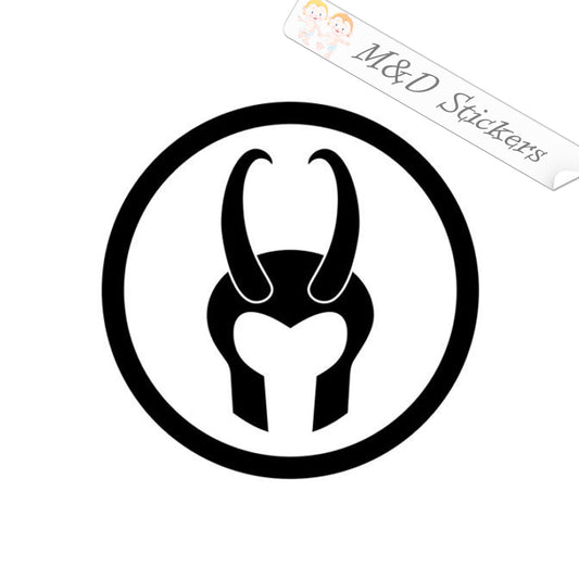 Loki helmet with horns (4.5" - 30") Vinyl Decal in Different colors & size for Cars/Bikes/Windows