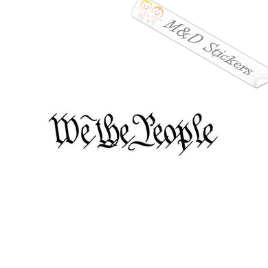 2x We the People Constitution Phrase Vinyl Decal Sticker Different colors & size for Cars/Bikes/Windows