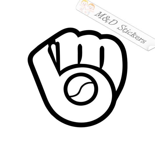 2x Baseball glove Vinyl Decal Sticker Different colors & size for Cars/Bikes/Windows