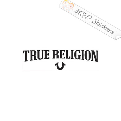 2x True Religion Logo Vinyl Decal Sticker Different colors & size for Cars/Bikes/Windows