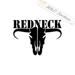 2x Redneck Bull skull Vinyl Decal Sticker Different colors & size for Cars/Bikes/Windows