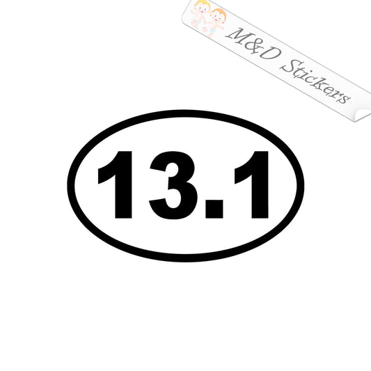 2x Half Marathon run Sport Vinyl Decal Sticker Different colors & size for Cars/Bikes/Windows