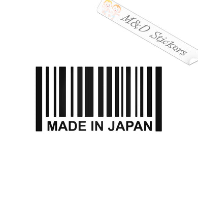 2x Made in Japan Barcode Vinyl Decal Sticker Different colors & size for Cars/Bikes/Windows