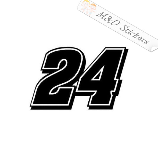 2x Jeff Gordon's 24 Vinyl Decal Sticker Different colors & size for Cars/Bikes/Windows