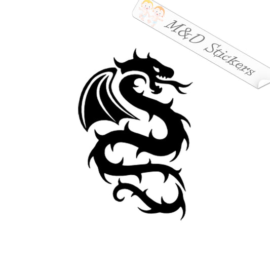 2x Dragon Vinyl Decal Sticker Different colors & size for Cars/Bikes/Windows