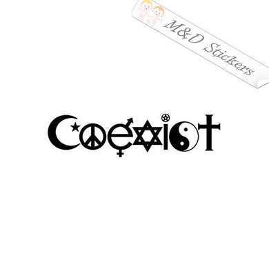 2x Coexist Sign Vinyl Decal Sticker Different colors & size for Cars/Bikes/Windows