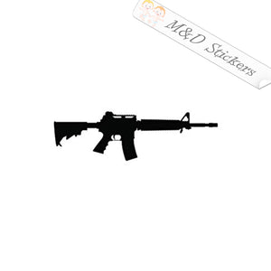 2x M4 Rifle Automatic weapon Vinyl Decal Sticker Different colors & size for Cars/Bikes/Windows