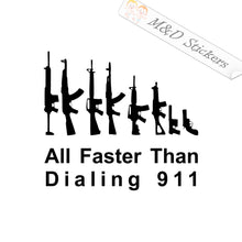 2x Dialing 911 Vinyl Decal Sticker Different colors & size for Cars/Bikes/Windows