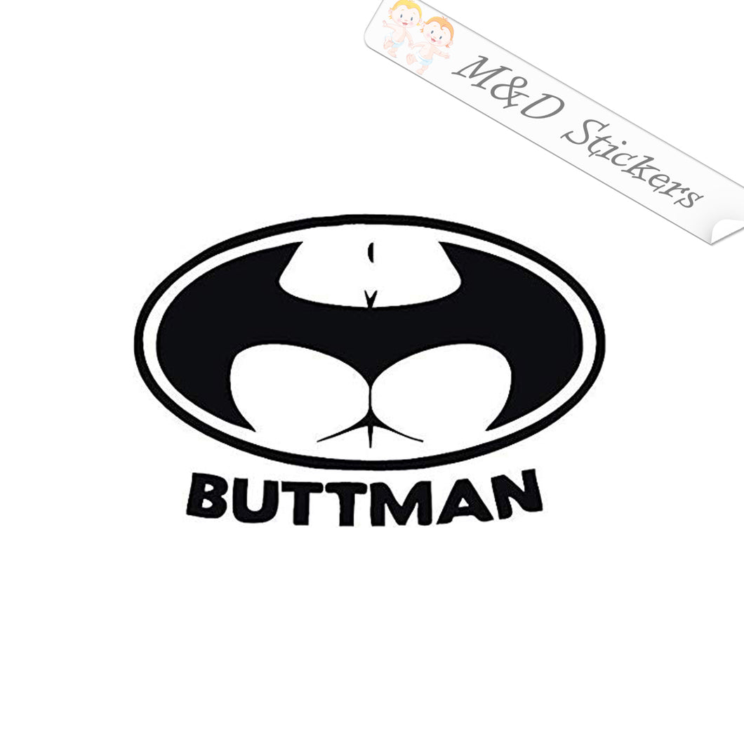 2x Funny Buttman Vinyl Decal Sticker Different colors & size for Cars/Bikes/Windows