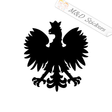 2x Polish Polska Eagle Flag Vinyl Decal Sticker Different colors & size for Cars/Bikes/Windows