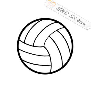 2x Volleyball ball Vinyl Decal Sticker Different colors & size for Cars/Bikes/Windows