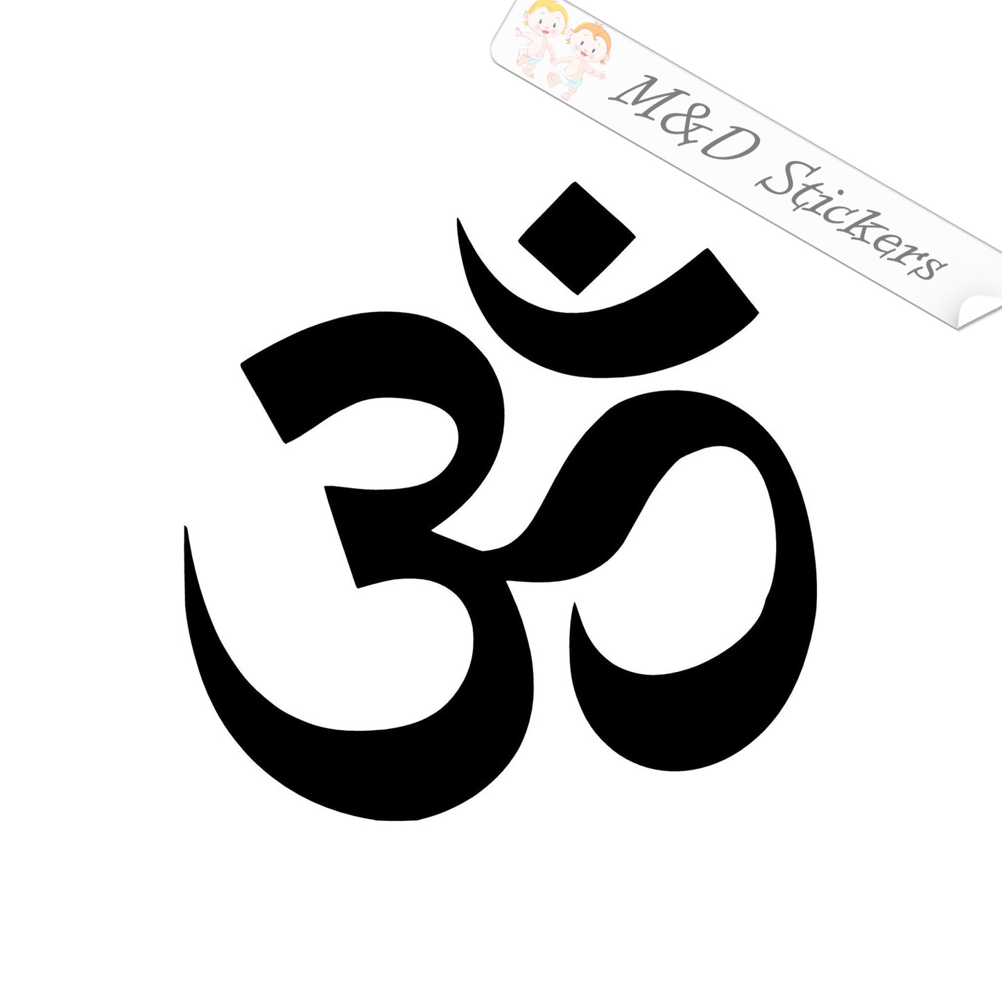 2x Hinduism Om Religion Symbol Sign Vinyl Decal Sticker Different colors & size for Cars/Bikes/Windows