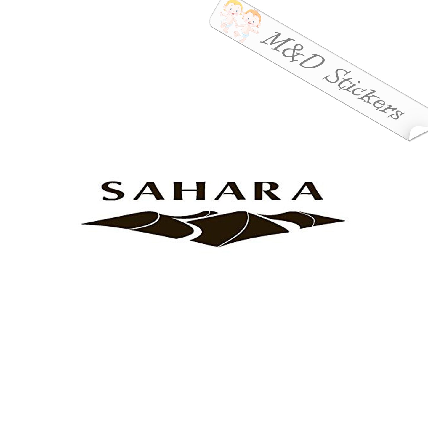 2x Sahara Jeep Vinyl Decal Sticker Different colors & size for Cars/Bikes/Windows