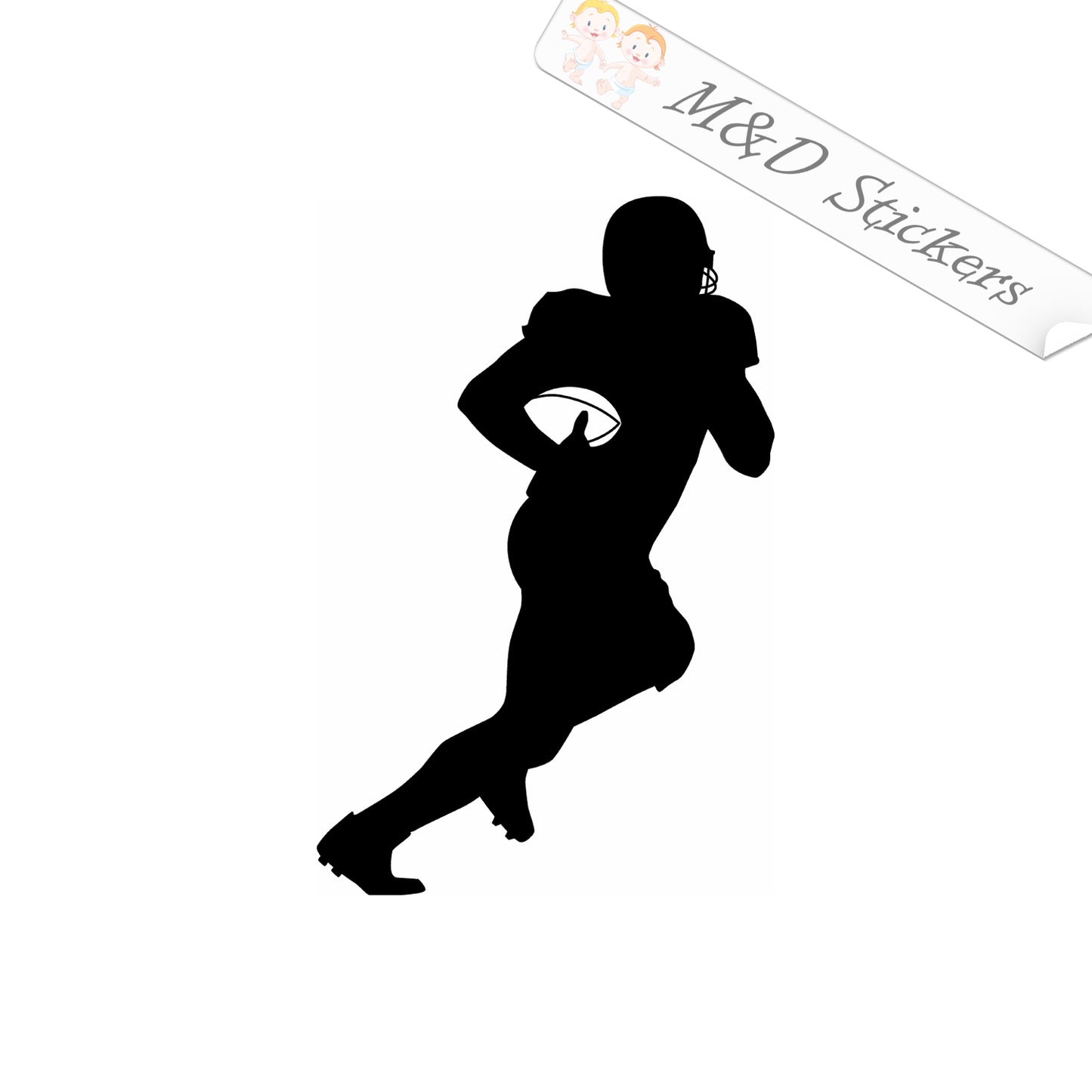 2x Football player Vinyl Decal Sticker Different colors & size for Cars/Bikes/Windows