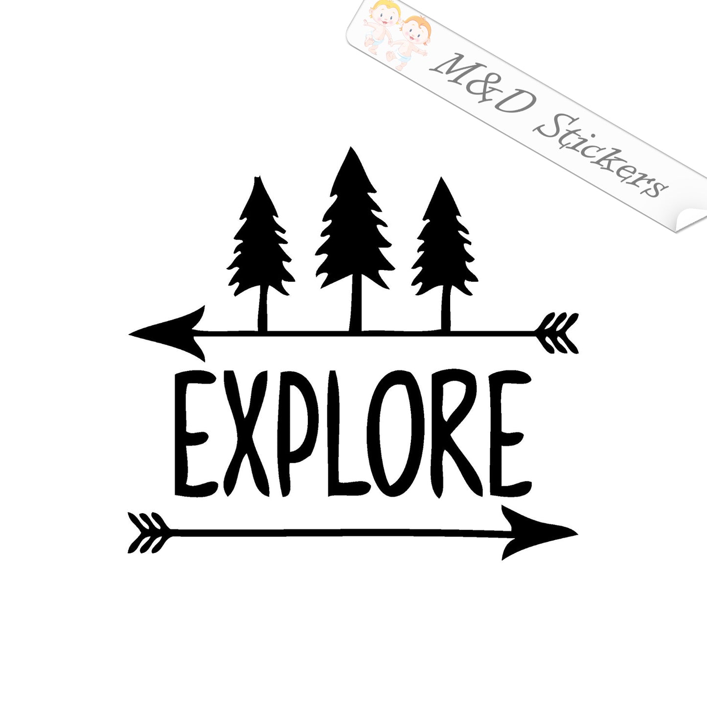 2x Explore mountains nature Vinyl Decal Sticker Different colors & size for Cars/Bikes/Windows
