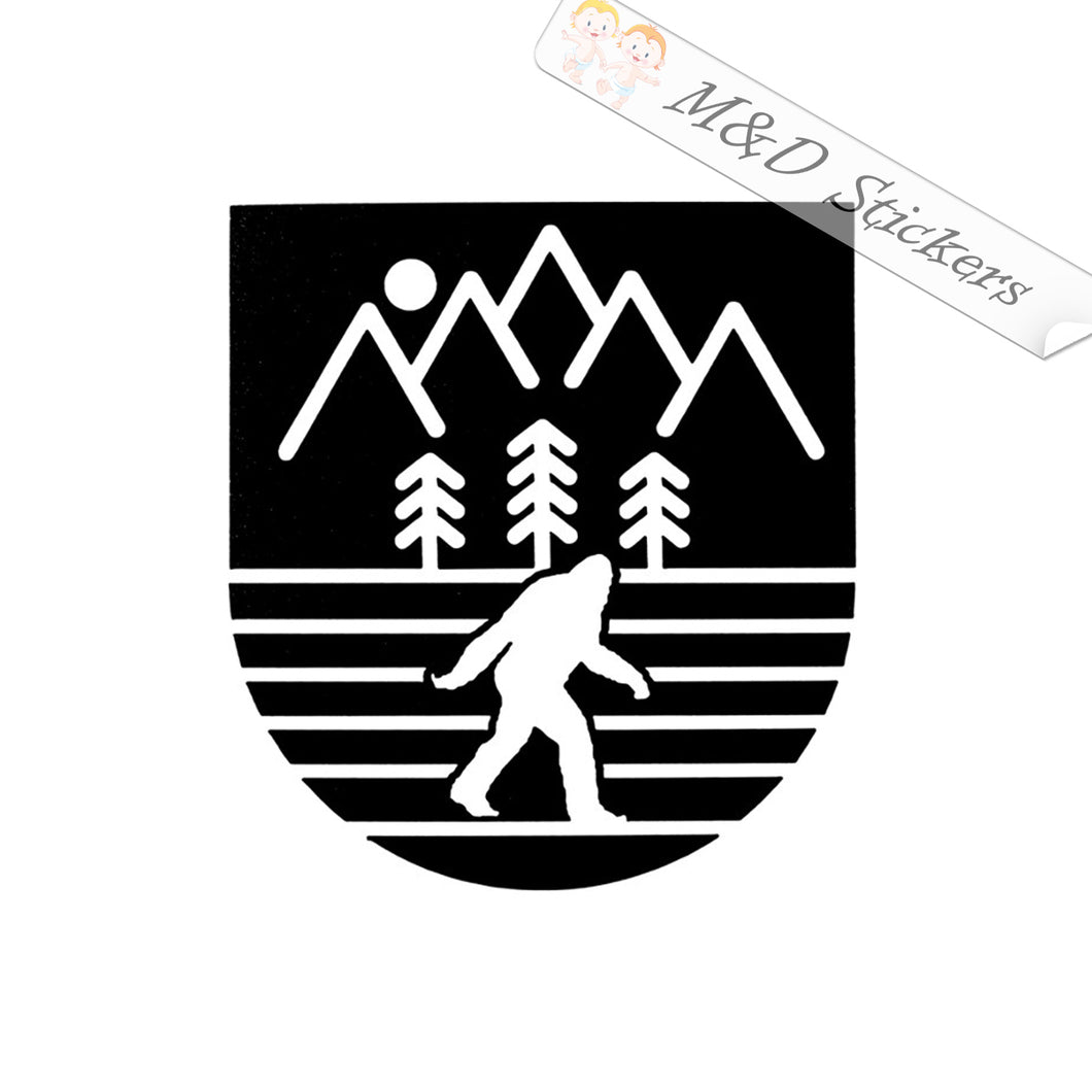 2x Yeti Bigfoot Badge Vinyl Decal Sticker Different colors & size for Cars/Bikes/Windows