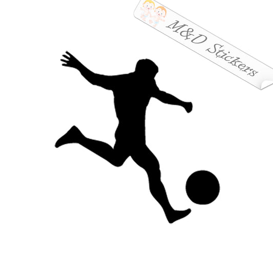 2x Soccer player Vinyl Decal Sticker Different colors & size for Cars/Bikes/Windows