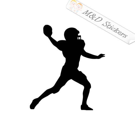 2x Football player Vinyl Decal Sticker Different colors & size for Cars/Bikes/Windows