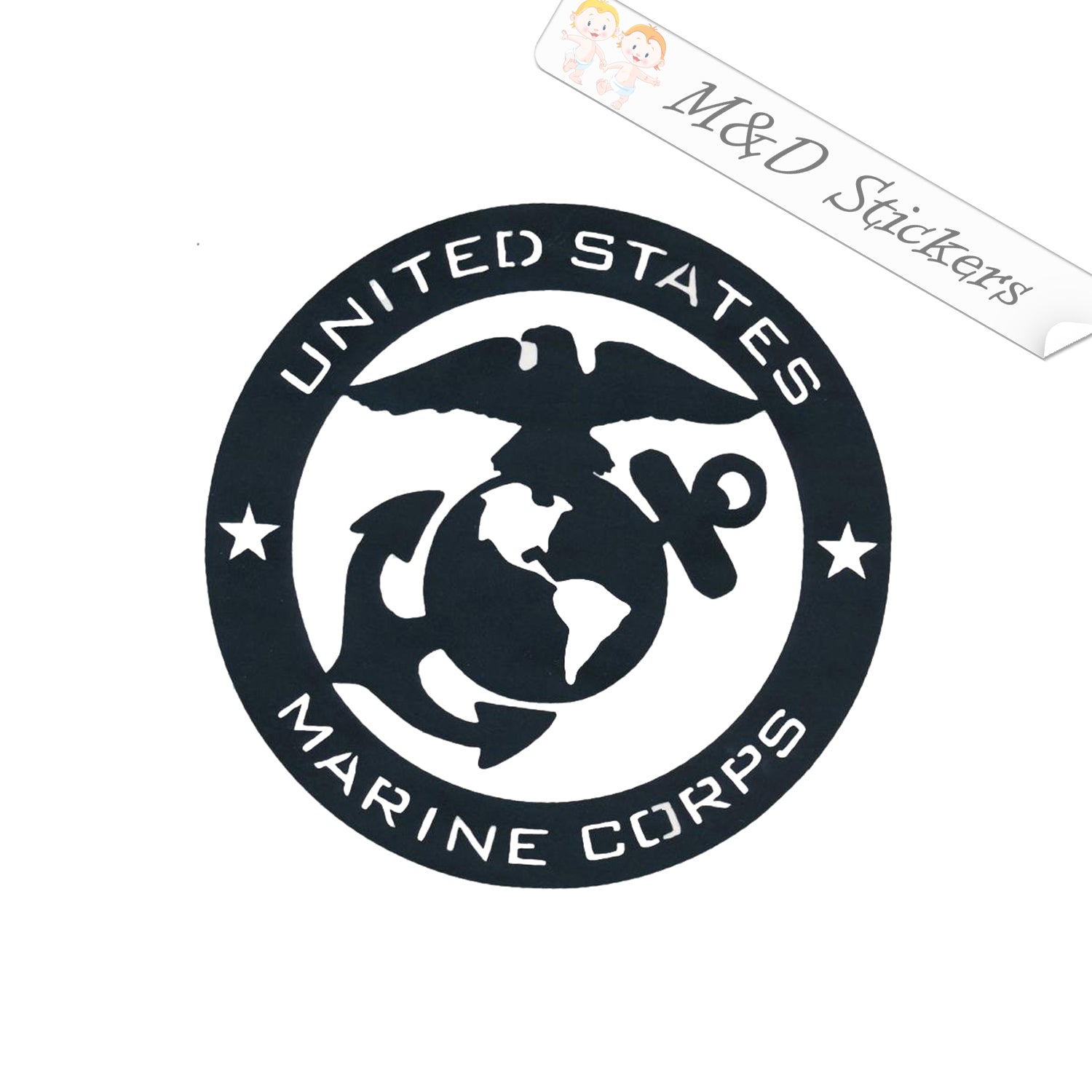 2x USMC Marines Vinyl Decal Sticker Different colors & size for Cars/B ...