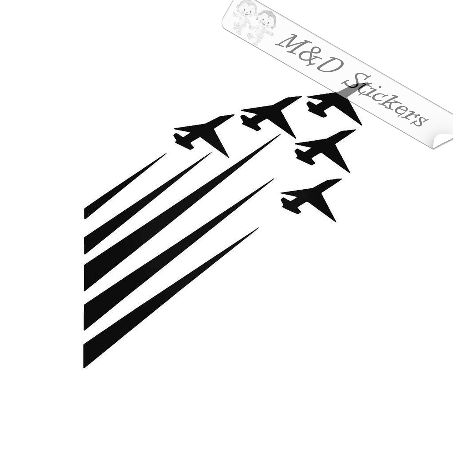 2x Air force Jet Fighters Vinyl Decal Sticker Different colors & size for Cars/Bikes/Windows