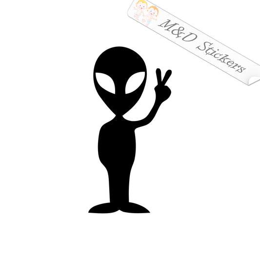2x Alien Vinyl Decal Sticker Different colors & size for Cars/Bikes/Windows
