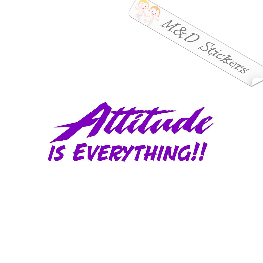 2x Attitude is everything Vinyl Decal Sticker Different colors & size for Cars/Bikes/Windows