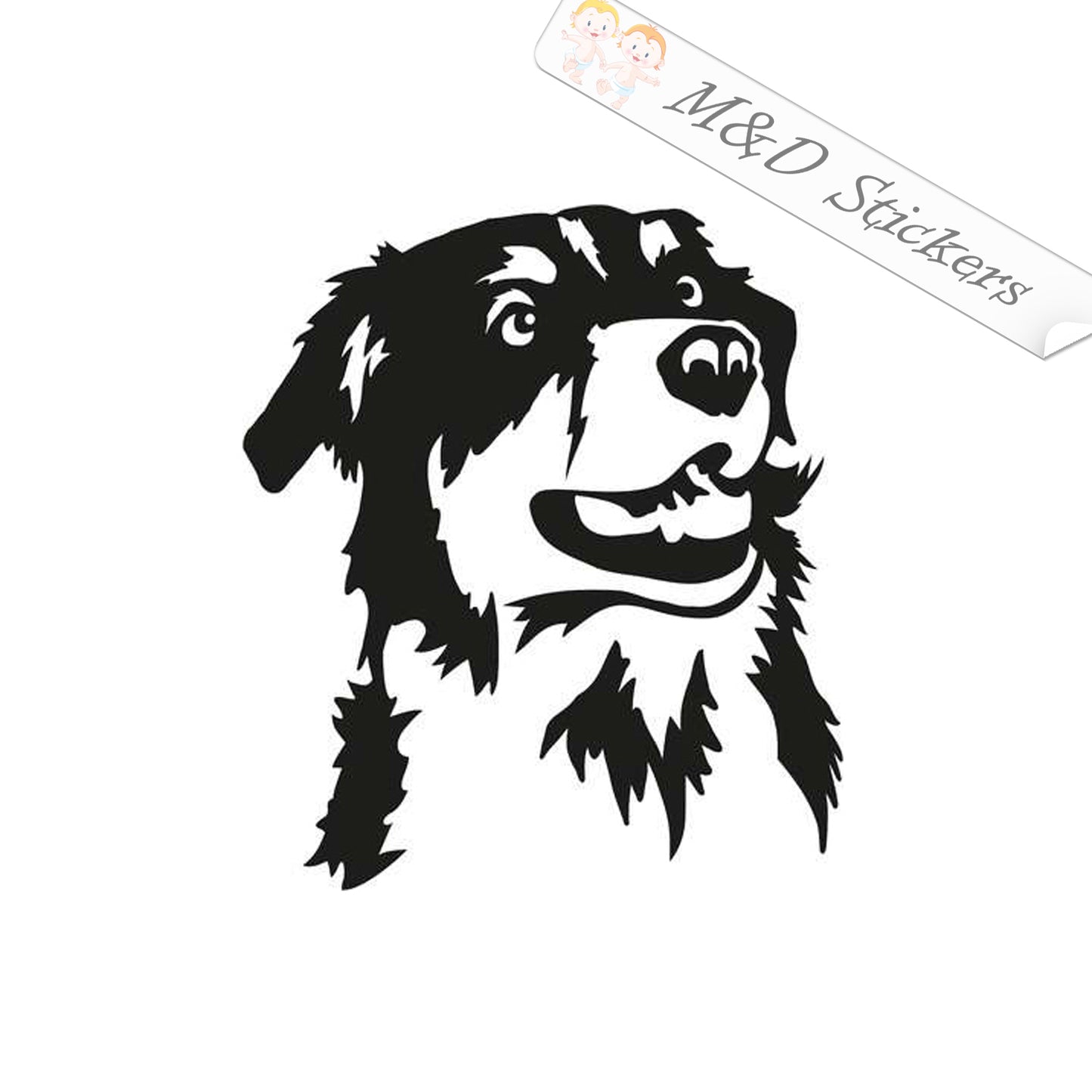 2x Australian Shepherd Dog Vinyl Decal Sticker Different colors & size for Cars/Bikes/Windows