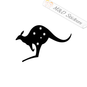 2x Australian Kangaroo Vinyl Decal Sticker Different colors & size for Cars/Bikes/Windows