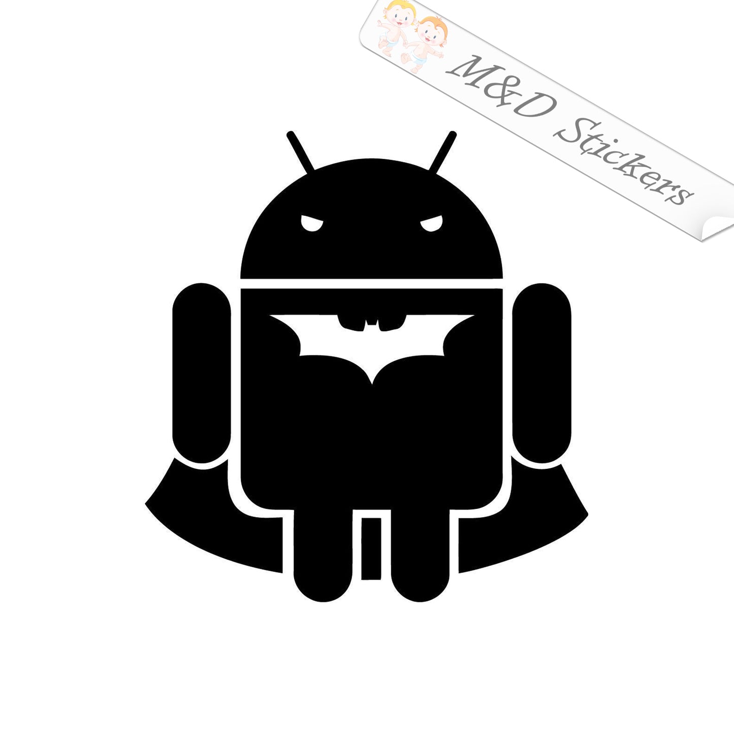2x Android Batdroid Vinyl Decal Sticker Different colors & size for Cars/Bikes/Windows